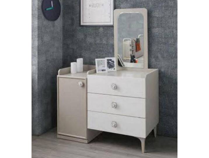 Xlmoebel Kommode Beige Kinderkommode aus Holz mit integriertem Spiegel (Kommode, 1 St., Kommode), Hergestellt in Europa