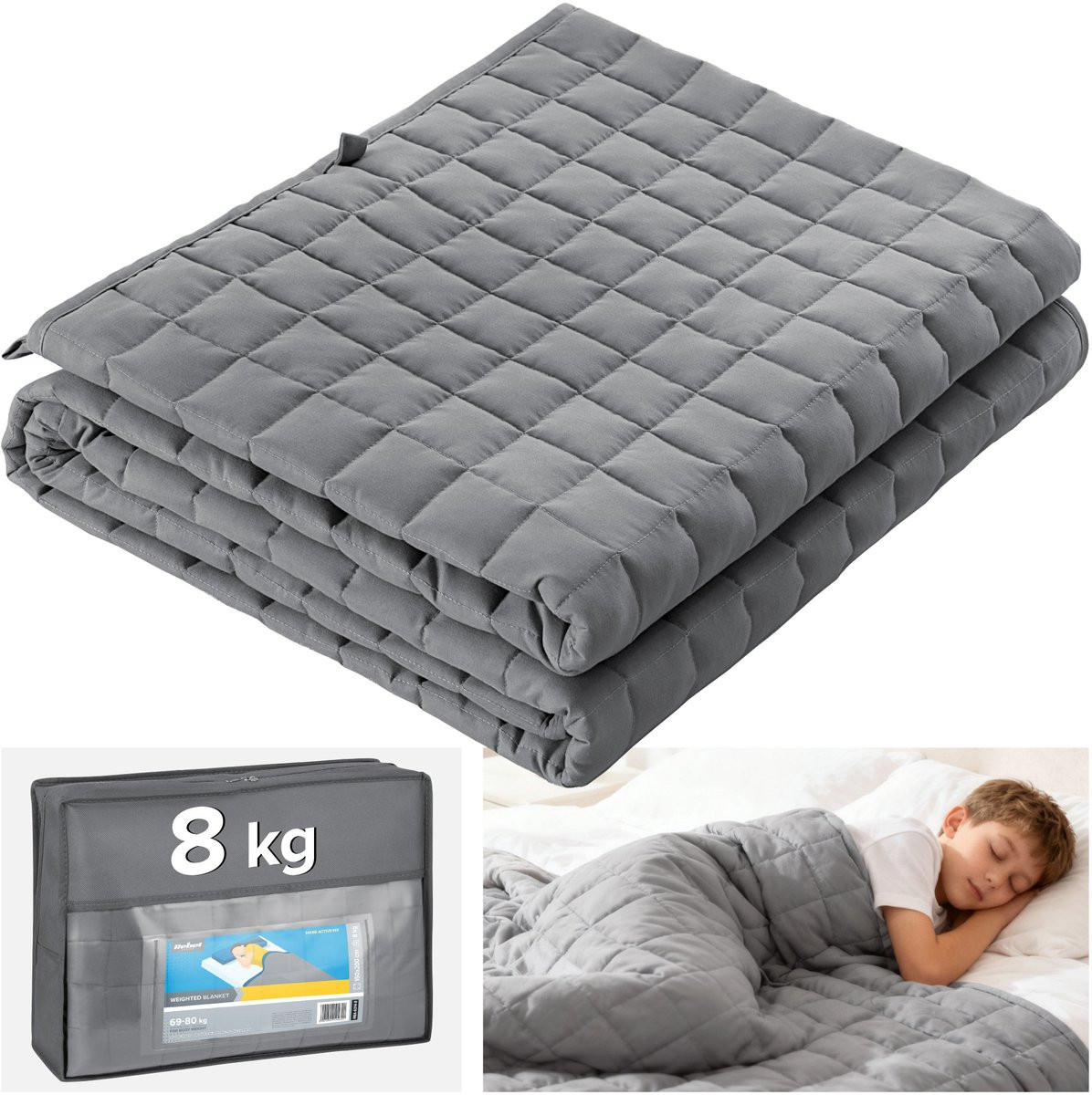 Rebel Active Serie Gewichtsdeken voor volwassenen 8kg 150x200cm Huidvriendelijk