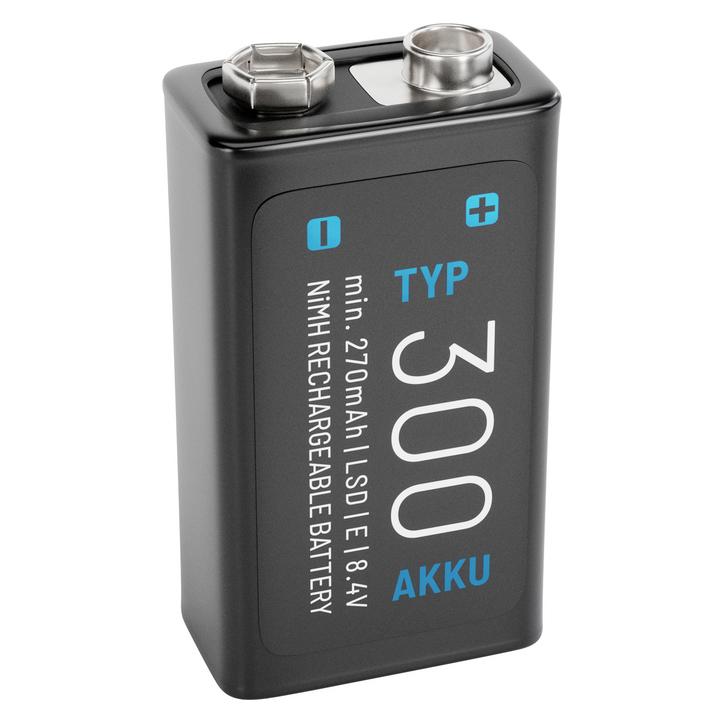 Absina 9 V Block-Akku NiMH 270 8.4 V 1 St. (1 Stk., 9V Block, 270 mAh) (401028)