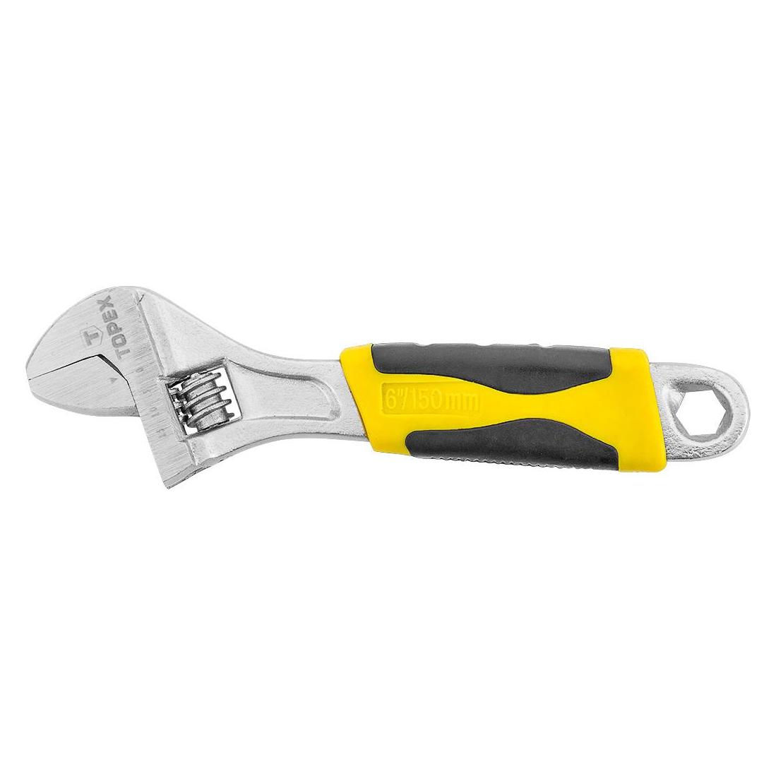 Topex Verstellbarer Schraubenschlüssel, 150 mm Gummigriff (35D121) (20 mm) (35D121)