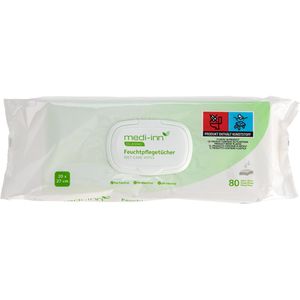 Medi-Inn Feuchttücher Wet Care Wipes, unparfümiert, 80 Tücher, 80 Stück