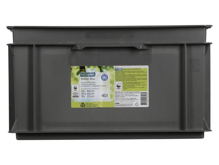 Utz Rako Oecoplan Behälter Box Dunkelgrau 60 × 40 × 22 cm 40 l