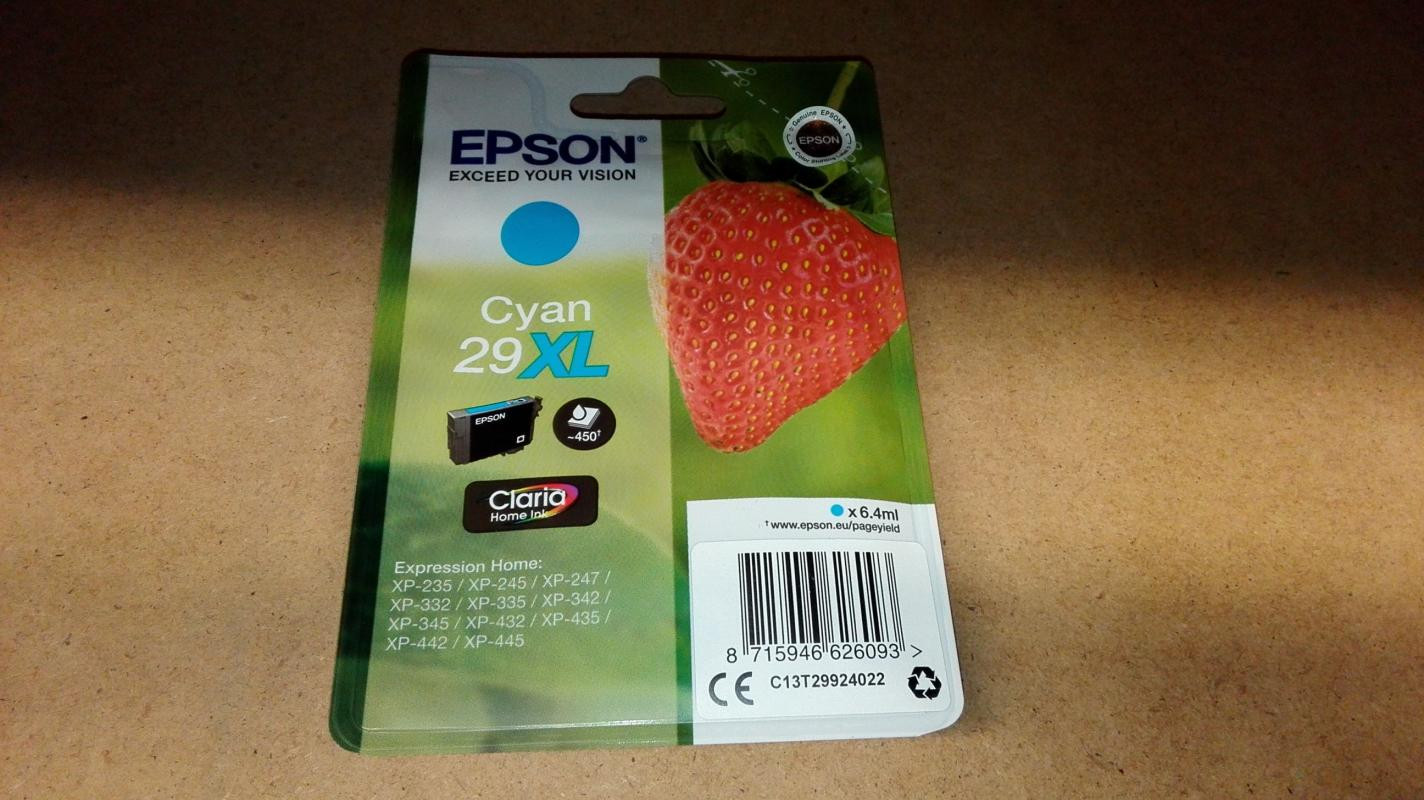 Epson Claria Home 29XL Cyaan Inkt Cartridge voor Hoge Opbrengst, 6,4 ml