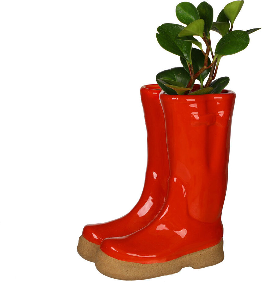 Brambly Cottage Carlson Ceramic Outdoor Pot Planter Red 29.5cm H x 24cm W x 16cm D