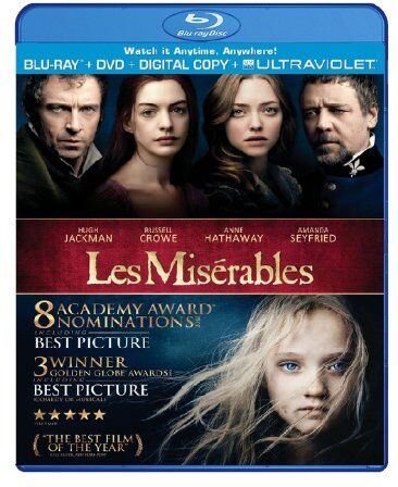 Les Miserables (2012) (Blu-ray + DVD + Digital Copy + UltraViolet) - Preis vom 09.10.2026 07:28:09 h