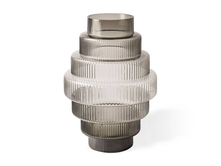POLSPOTTEN Vase Steps S 30 cm Gris foncé