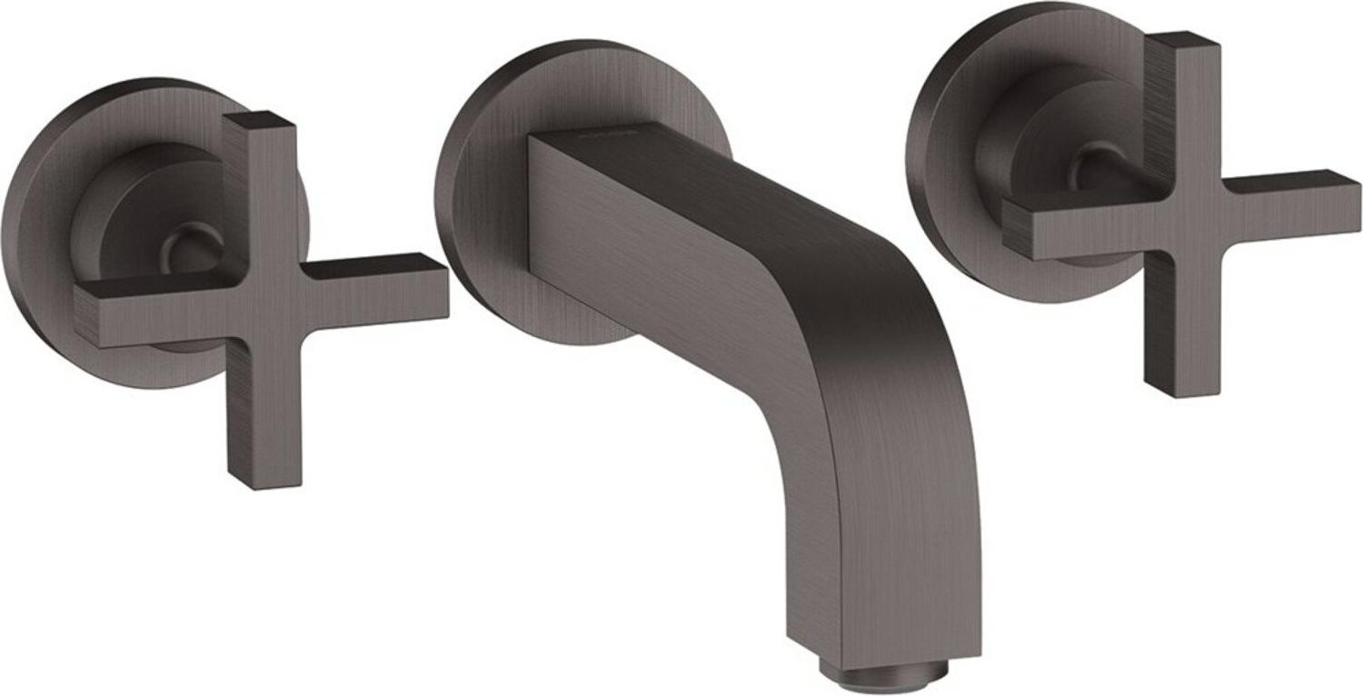 hansgrohe Fertigmontageset Axor Citterio UP-3-Loch-Waschtischarmatur, m Kreuzgr., brush. bla vc