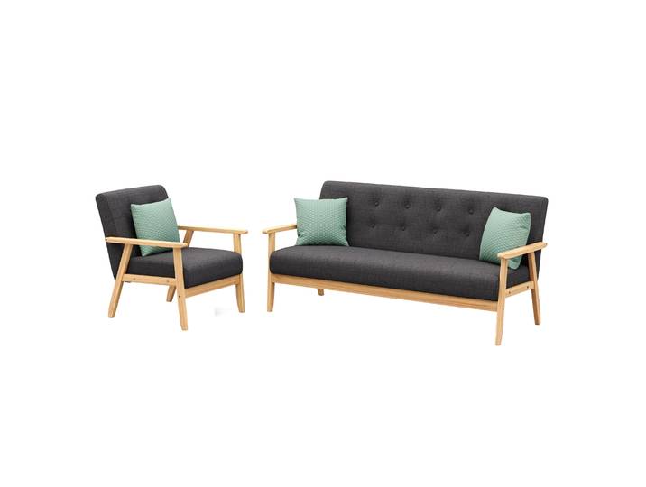 Sofa Set EDDY anthrazit