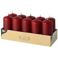 PAPSTAR 40 Stumpenkerzen Ø 40 mm · 90 mm bordeaux