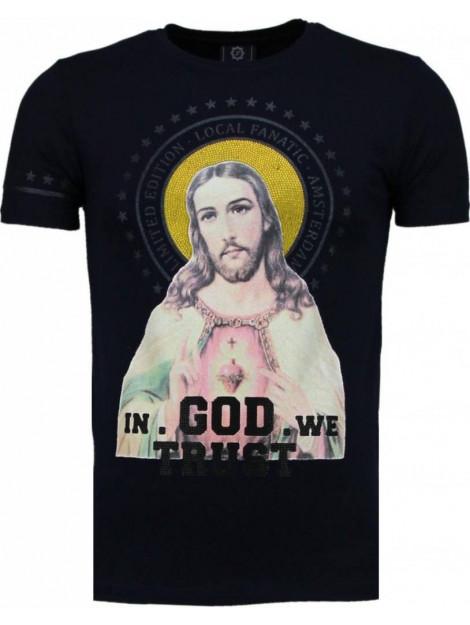 Local Fanatic Jezus rhinestone t-shirt