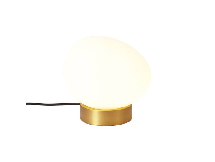 Lampe de table design en laiton avec verre opale - Sally