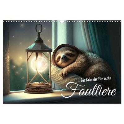 Der Kalender für echte Faultiere (Wandkalender 2027 DIN A3 quer), CALVENDO Monatskalender