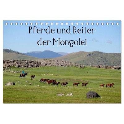 Pferde und Reiter der Mongolei (Tischkalender 2026 DIN A5 quer), CALVENDO Monatskalender