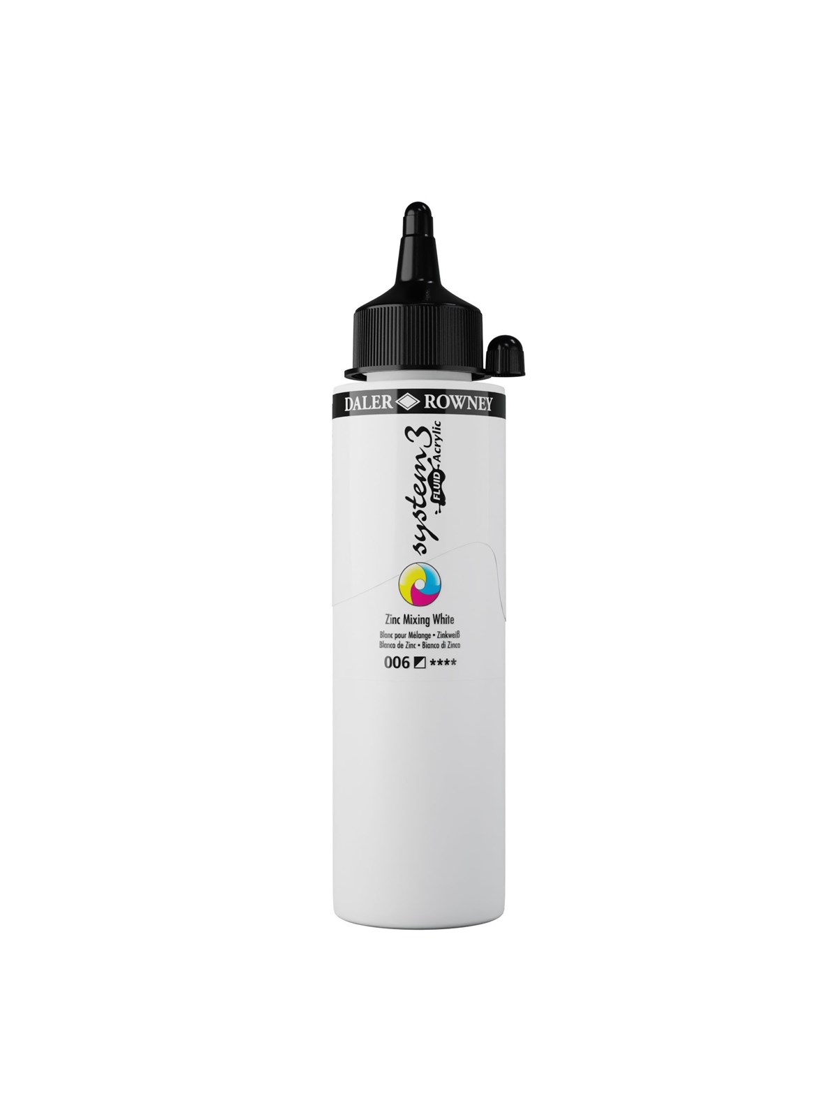 Daler-Rowney System3 Fluid Acrylic 250 ml Zinc Mixing White