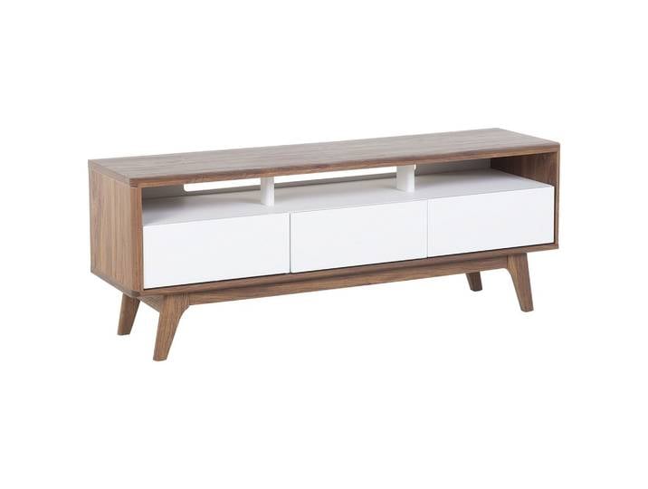 TV-MÖBEL Dunkelbraun, Weiß SYRACUSE 39/140/53 cm