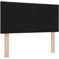 vidaXL, Boxspringbett, Boxspringbett mit Matratze Schwarz 90 x 200 cm Stoff (90 x 200 cm)