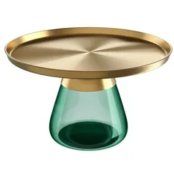Akante Couchtisch Drop Stahl Braun Bronze
