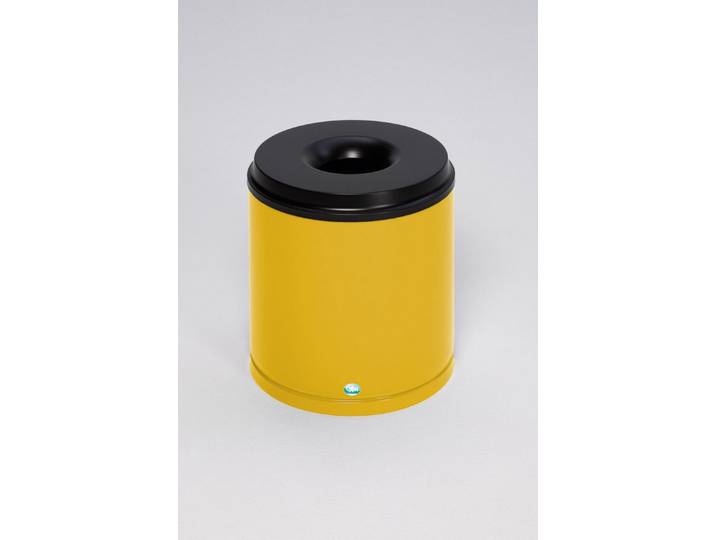PROREGAL® Papierkorb Selbstlöschender Papierkorb 30L 40x37x37cm Gelb