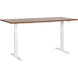 SCHREIBTISCH braunweiß 180/72 cm elektrisch höhenverstellbar Destin III