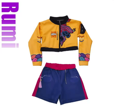 Inspire Essentials Girls Kpop Demon Costume For Kids Anime Cosplay Stage Performance Outfit 130 Cm rumi