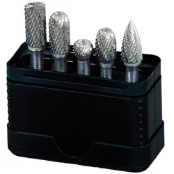 Projahn Frässtifte HM, 5tlg in Kunststoffpack Form B, C, D, E, G Kopfdurchmesser 9.6 mm