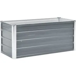 vidaXL Garten-Hochbeet Verzinkter Stahl 100x40x45 cm Grau