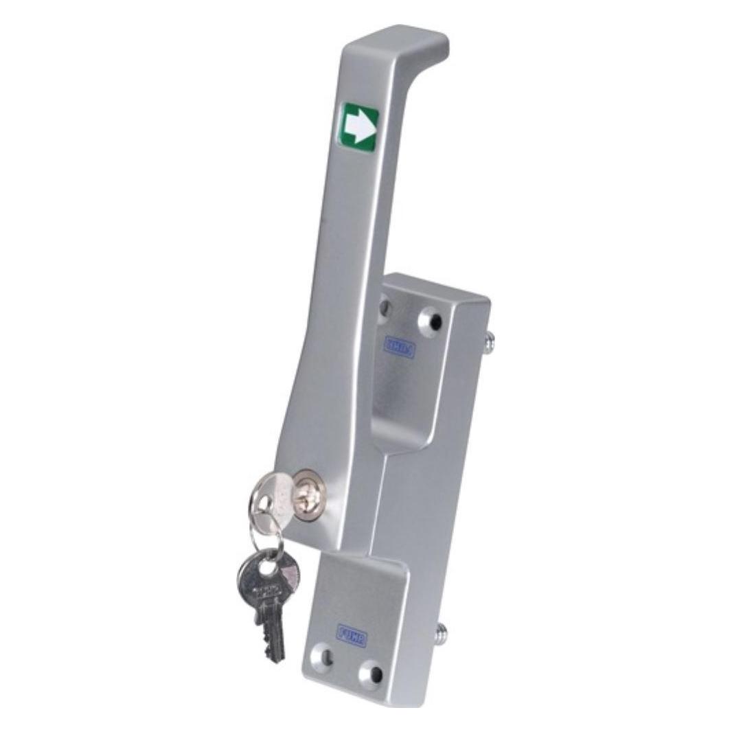 Fuhr Türtreibriegel 970Z DIN rechts silber eloxiert Leichtmetall Rundstange 10 mm (TP970ZRE)