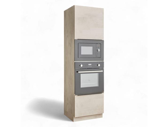 SANIBEL : Armoire intégrée\, meuble haut pour four et micro-ondes\, modèle Chromix