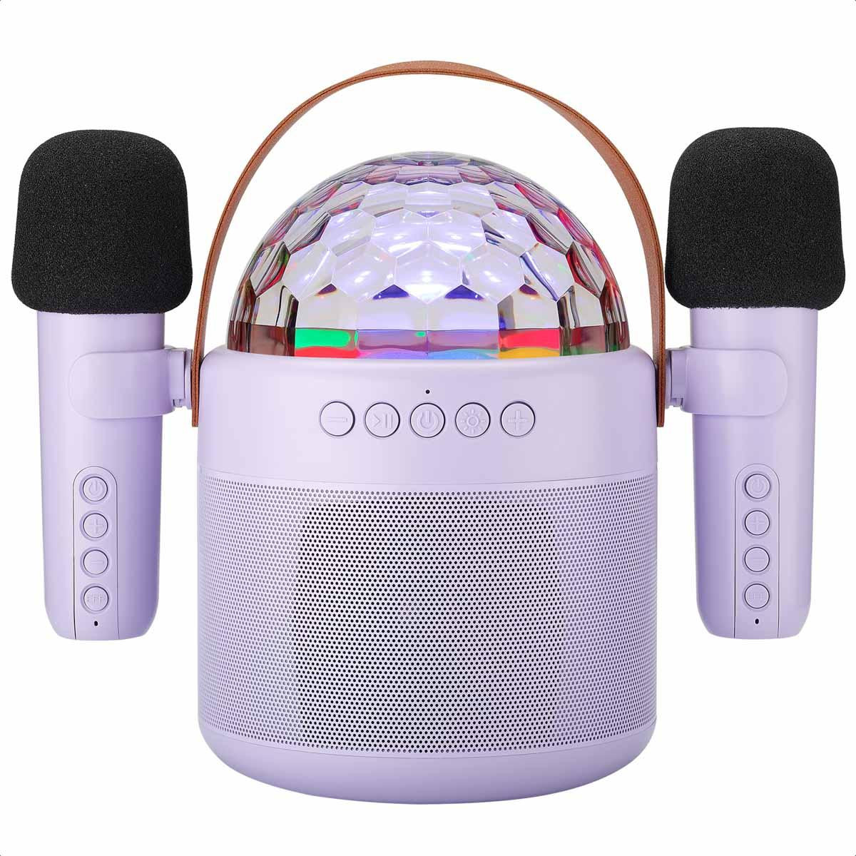 iMoshion Sing & Shine Karaoke set met speaker en 2 microfoons - Lavender Lilac