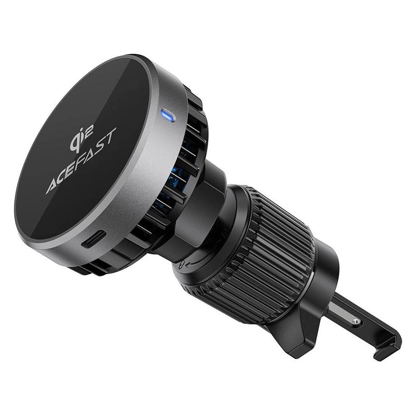 Acefast D40 Car Holder with Qi2 15W Magnetic Charger for Air Vent - Black (56656288)