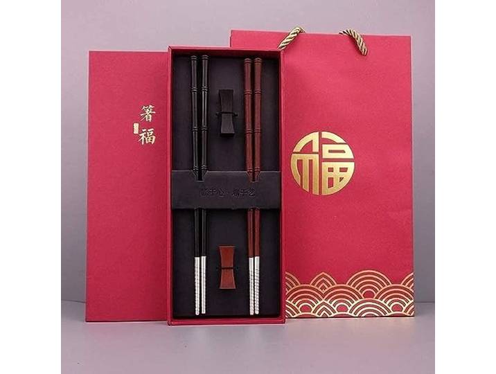 china stäbchen essstäbchen spülmaschinenfest Wiederverwendbare 22,7 cm lange Essstäbchen, 2 Paar hochwertiges Sterlingsilber 999er Sterlingsilber