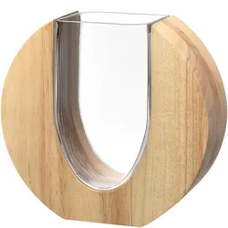 Leonardo Vase Legno 700 ml Glas Braun 19 cm