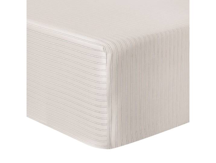 Drap housse satin beige 90x190 cm