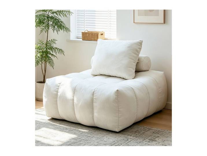 VUZINIC Sofa Modulares gestepptes Fußboden-Schlafsofa, hochdichte Schaumfüllung, 1 Teile, abnehmbare Kissen für Wohnung, Schlaf- & Gaming-Raum