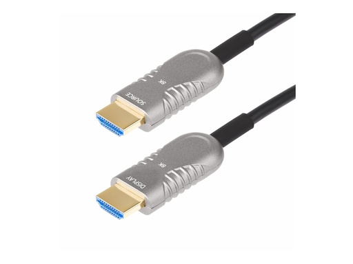 StarTech.com Startech 9,1m Aktives Optisches HDMI Kabel(AOC), CMP, 8K HDMI 2.1 - Ultra High Speed - HDMI-Kabel - HDMI männlich zu HDMI männlich - 9.1 m - Hybrid Kupfer/Kohlefaser - Schwarz - Active Optical Cable (AOC) (8K-A-30F-HDMI-CABLE)