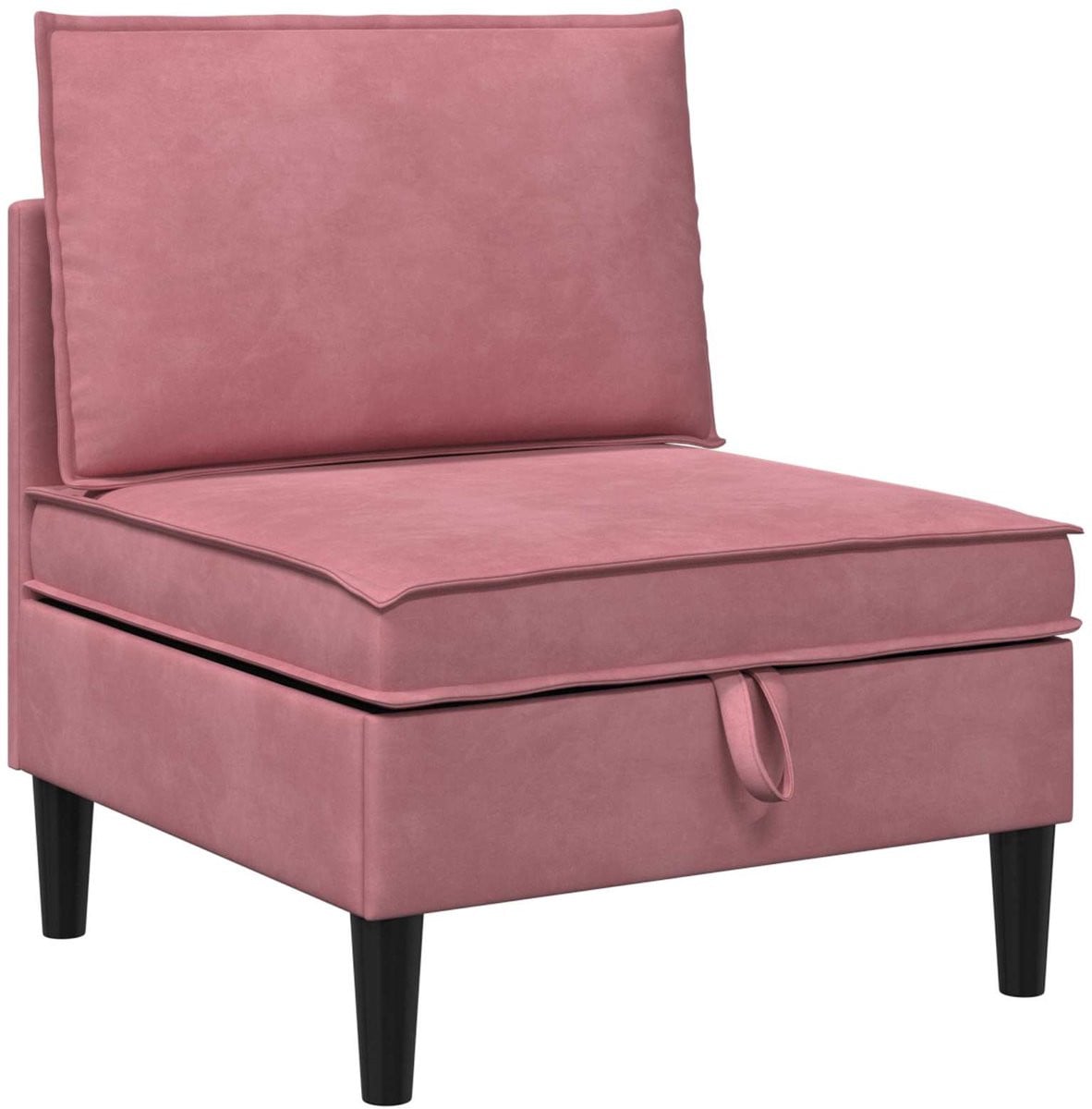 vidaXL Moderne Sofa met Opslagruimte in Roze Fluweel