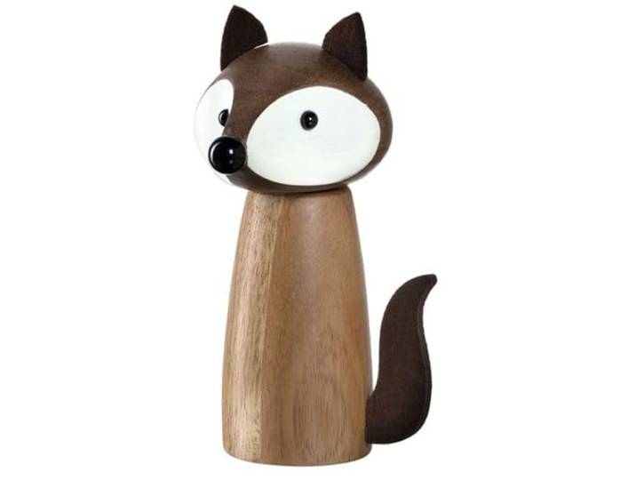 Leonardo CUCINA Gewürzmühle, Fuchs Gewürzstreuer aus Holz, braun, 18 cm, 018698