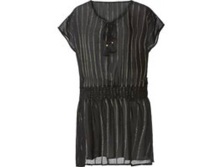 ESMARA® Tunique de plage femme (noir/argent/or)