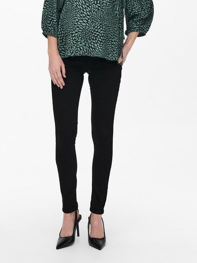 Umstandsjeans ONLY MATERNITY "OLMRAIN REG SK JEGGING BLACK DNM NOOS", Damen, Gr. L (40), N-Gr, schwarz (schwarz denim), Denim/Jeans, Obermaterial: 53% Viskose, 29% Baumwolle, 17% Polyester, 1% Elasthan, skinny fit, Jeans Umstandsjeans schwarz denim L (40)