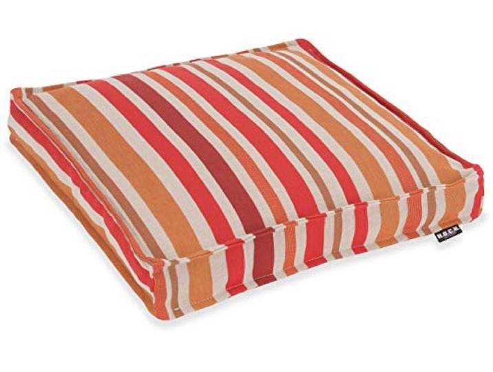H.O.C.K. Glory Outdoor Stuhlkissen 40x40x5cm Streifen orange rot col. 9 cobo