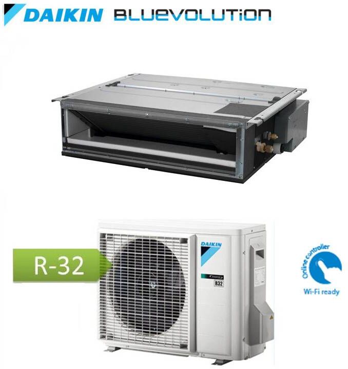 Daikin Condizionatore Climatizzatore Bluevolution Inverter Canalizzato Ultrapiatto 12000 BTU WI-FI Ready R-32 FDXM35F9
