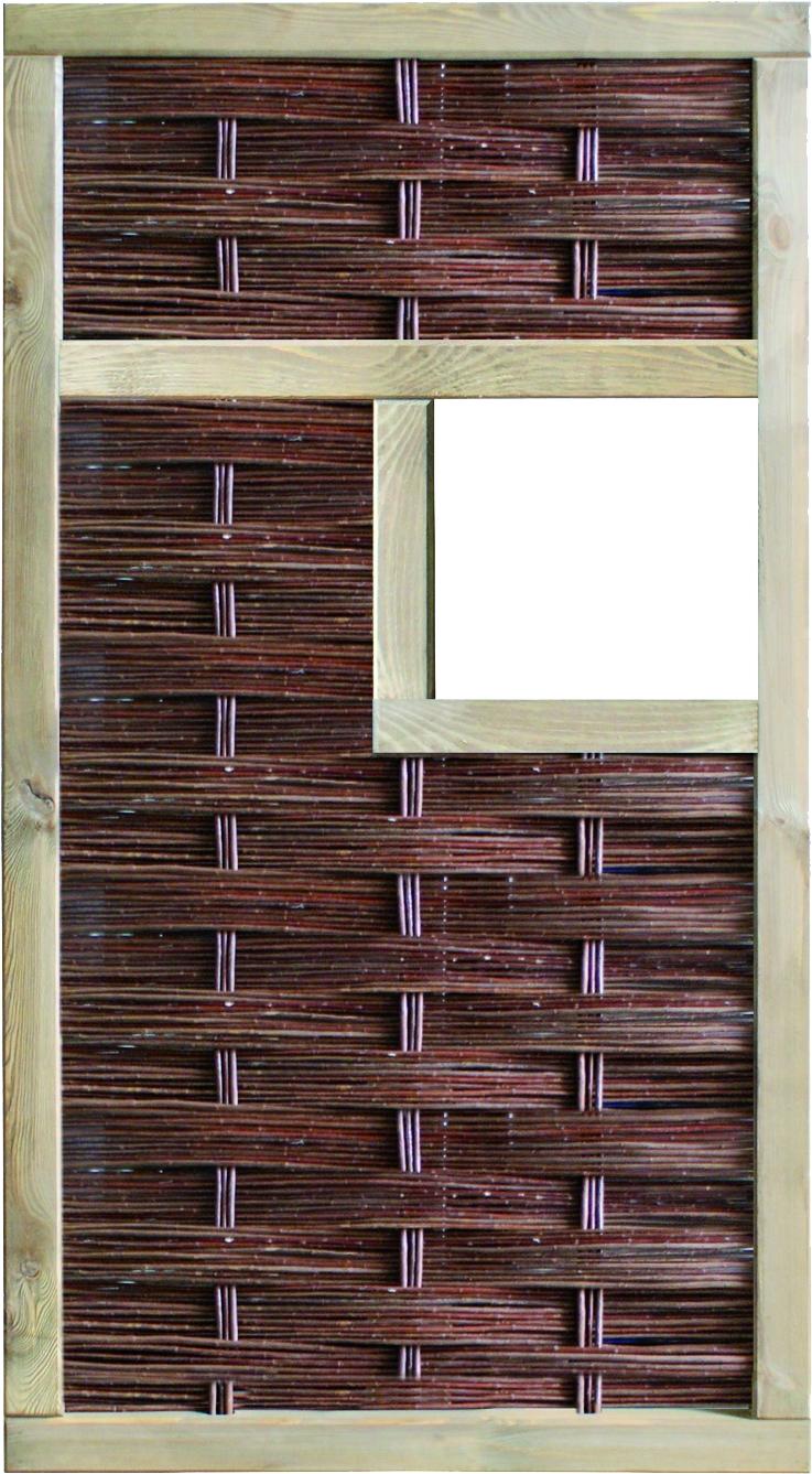 TETZNERJENT LABO-Weidengeflechtzaun 3D 94 x 180 cm, 1 Fenster mittig 08436775