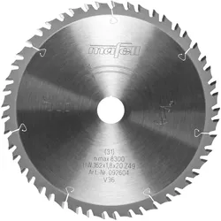 Mafell Sägeblatt KSB-WF162 GT HW 162x1,8x20mm Z49 - für Feinschnitte - 092604