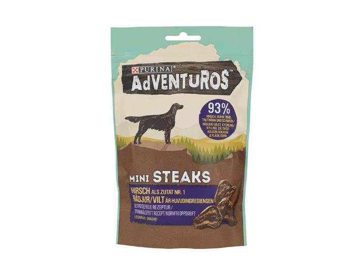 Adventuros Hundesnack Mini Steaks Hirsch