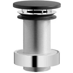 Laufen Ablaufventil H591LA37160001 74x74 mm, für Becken ohne Überlauf, nicht verschliessbar, schwarz matt