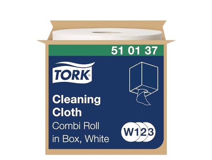 Tork Reinigingsdoek Wit W1/2/3, Herhaaldelijk bruikbaar, 1 x 400 doeken, 510137