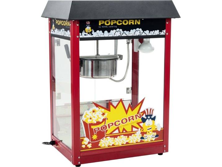 Popcornmachine - 1500 W - Zwart dak - Royal Catering