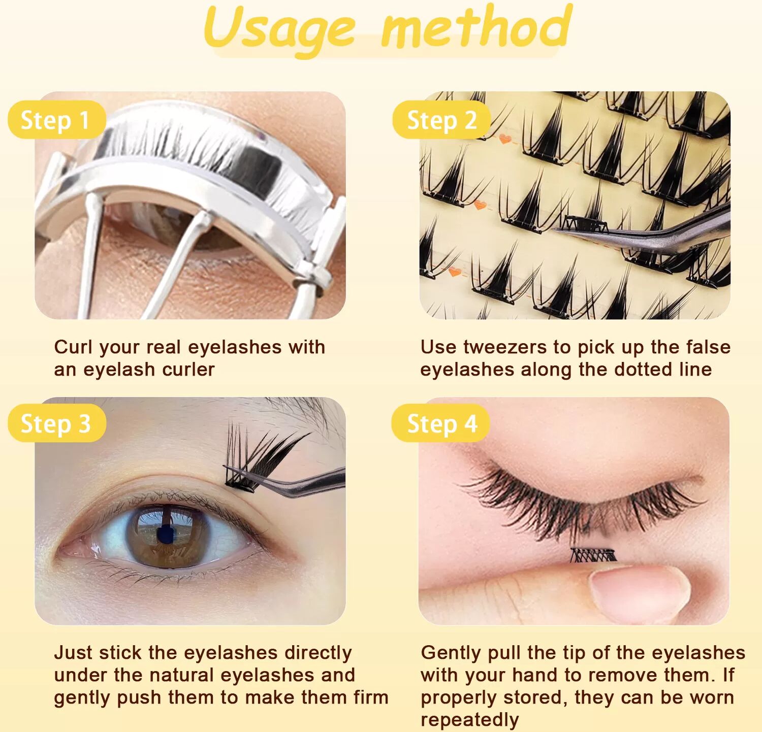 INF Falsche Wimpern aus Naturfasern - Verbessern Sie Ihre Augenschönheit