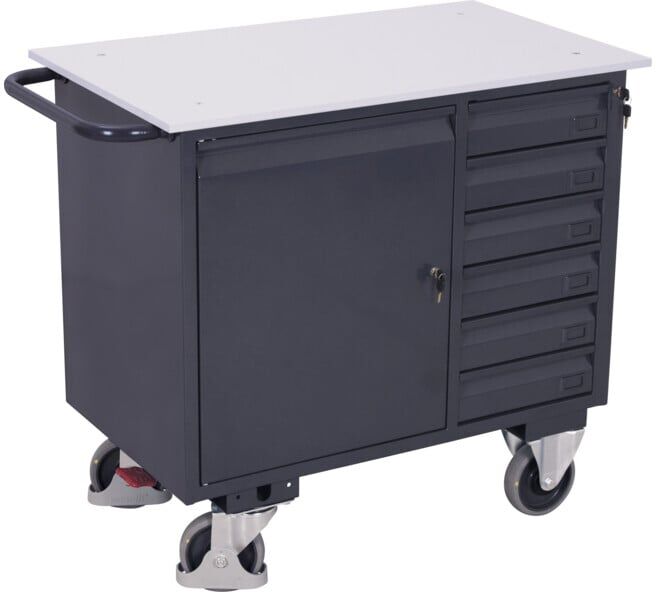 VARIOfit Servante d’atelier ESD avec 6 tiroirs (sw-985.021)