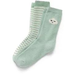 Tchibo - 2 Paar Kuschelsocken - Damen - Gr. 35-38 - creme